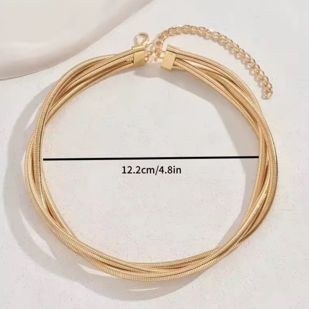 Mixed Metal Chain Necklace | Modern Minimal - Picture 4 of 4